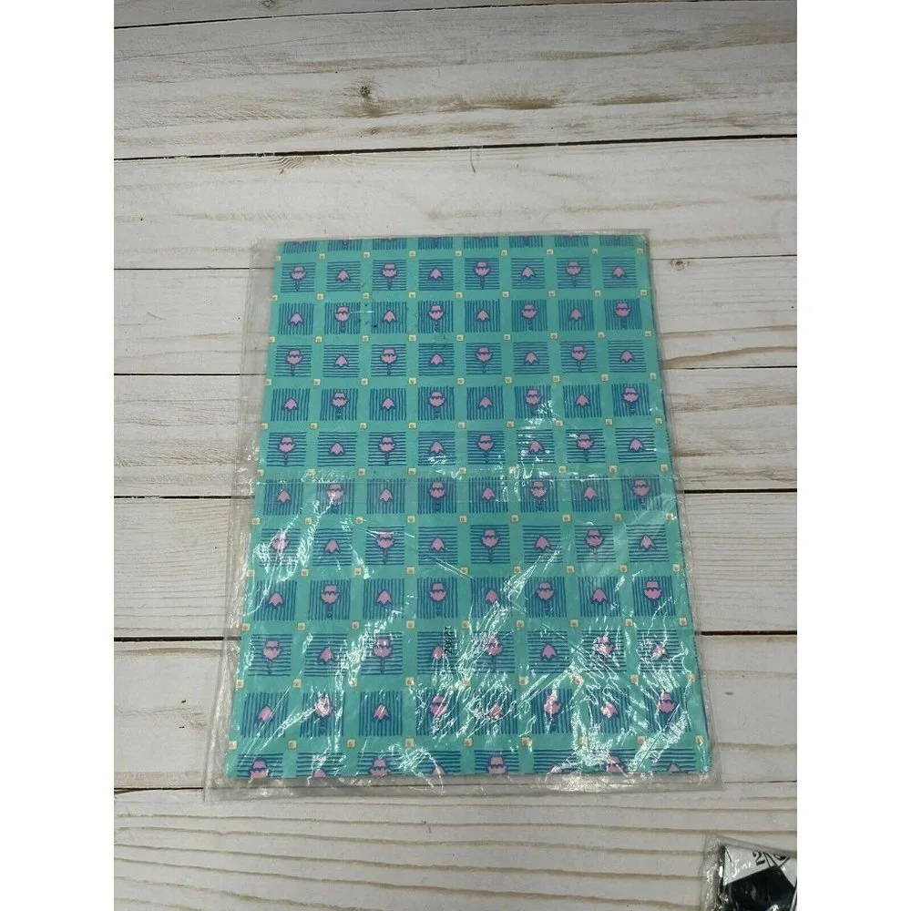 Vintage Wrapping Paper Lot Of 3 NOS Tools Dinosaurs Floral Retro Sheets Made USA